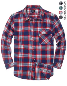 Match Men's Check Long Sleeve Plaid Print Collared Shirt,Reqular Fit Casual Button Front Long Sleeve Outfits, Menswear, Men's Shirt Outfits，Fashion Men's Clothes for Daily Wear