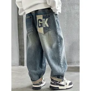 Clothing Boys' Clothing Boys' Clothing Boys' Clothing Clothing Back-To-School Season Boys' Jeans Loose Jeans Boys' Suit Jeans Clothing Clothing Halloween Autumn Products Clothing