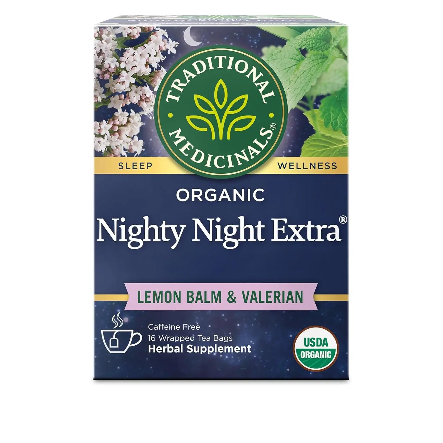 Traditional Medicinals Organic Nighty Night Extra, 16 Tea Bags