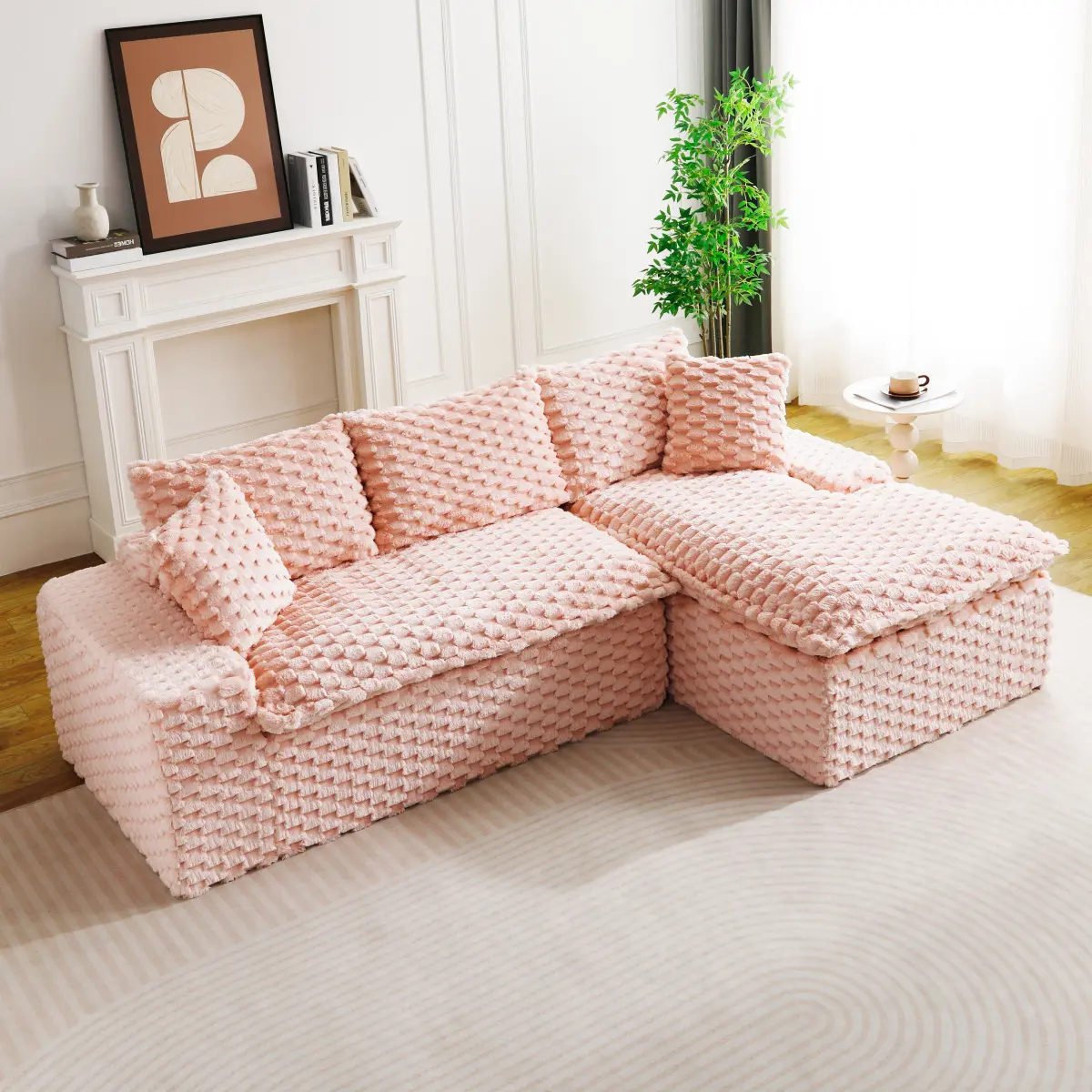 [Bellemave] Turtle Velvet Modular Sectional Sofa| Convertible L-Shaped/Straight 2-Seater Couch| Chaise Lounge for Living Room