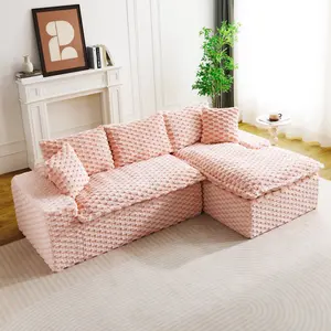 [Bellemave] Turtle Velvet Modular Sectional Sofa| Convertible L-Shaped/Straight 2-Seater Couch| Chaise Lounge for Living Room
