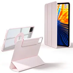 Spallo for Xiaomi Mi Pad 8 / 8 Pro 2025 & XiaoMi Pad 7/ 7 Pro 11.2 inch, Detachable Magnetic Rotating Full Protective Y Fold PU Leather Case with Pencil Holder Clip for 6s Pro 12.4"/7s Pro 12.5"/7 Ultra