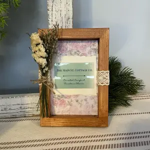 Personalized Dried Floral Frame - Cottage Decor