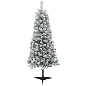 6 ft Flocked Pine Artificial Christmas Tree