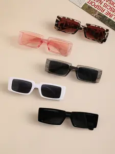 1count Cool Square Frame SunGlasses, Simple Black Fashion Glasses For Men Women Daily Outdoor Party Decors, Ideal choice for Gifts