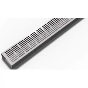 New Polished Stainless Infinity Drain FXIG 6536 BK 36" FX Series Complete Kit with Perforated Slotted Grate