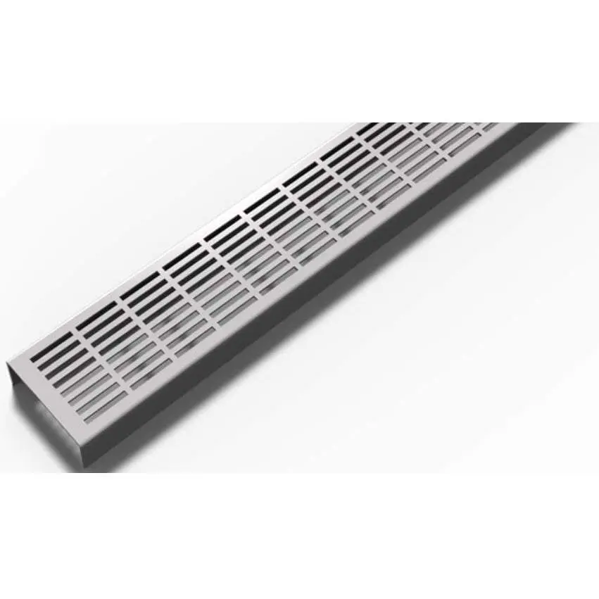 New Polished Stainless Infinity Drain FXIG 6536 BK 36" FX Series Complete Kit with Perforated Slotted Grate