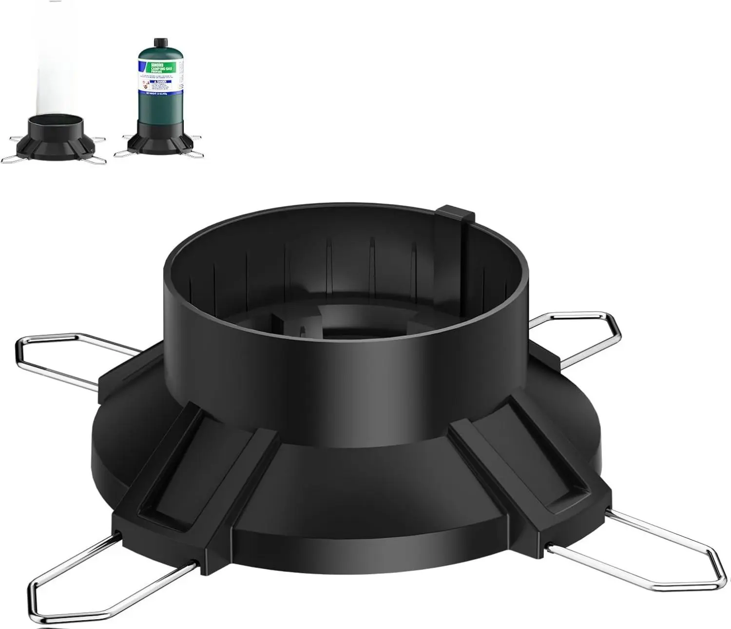B BRAZIFY Propane Cylinder Stand Base, Portable Stabilizer for CGA600 Gas Tanks, Outdoor Gas Stoves and Torches, Outdoor Gas Stove