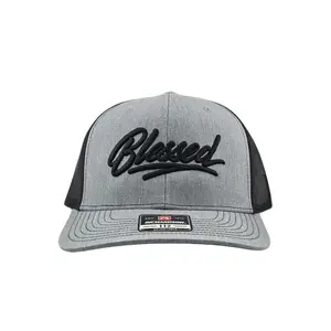 Blessed 3D Puff Embroidered, Richardson 112 Snapback Trucker Hat