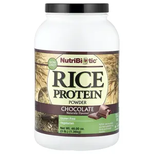 NutriBiotic Rice Protein Powder, Chocolate, 3 lb (1.36 kg)