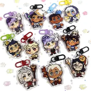 Amity, Luz, Hunter, Willow, Eda, Lilith, the Colletor, Gus and Raine. The Owl House acrylic keychains