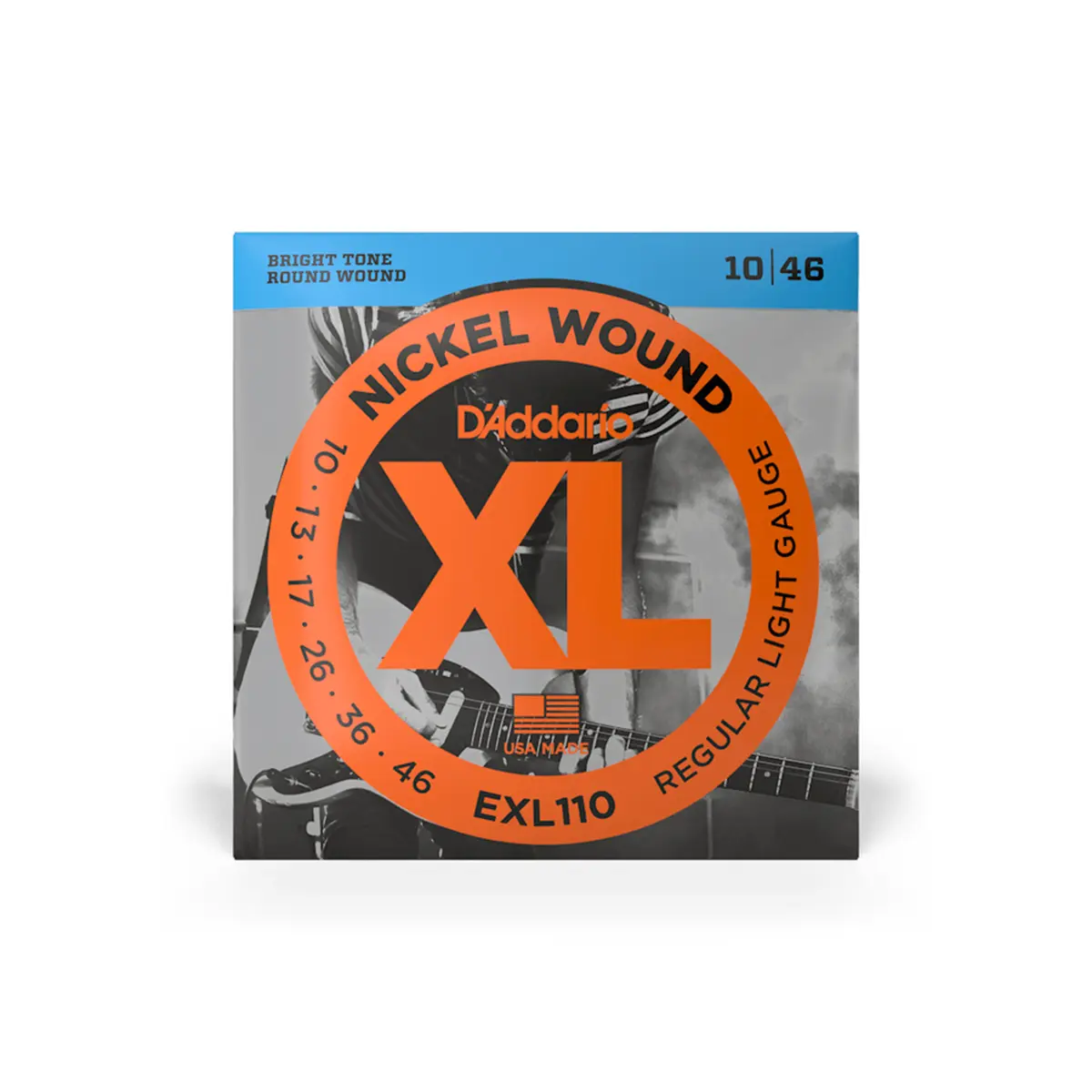D'Addario XL Nickel Wound Electric Guitar Strings, Set of 6 Strings