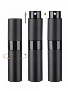 LMMAKE Premium 8ml Refillable Perfume Bottle with Ultra-Fine Mist Spray Nozzle Twist-Lock Mechanism for Luxury Perfumes & Essential Oils Compact Travel Atomizer