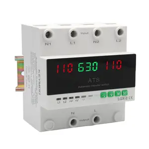 AC 110V 63A Automatic Transfer ,  Current Protection Dual Power Selector , L1 Priority ATS for Generator, with DIN Rail (Non-Adjustable)