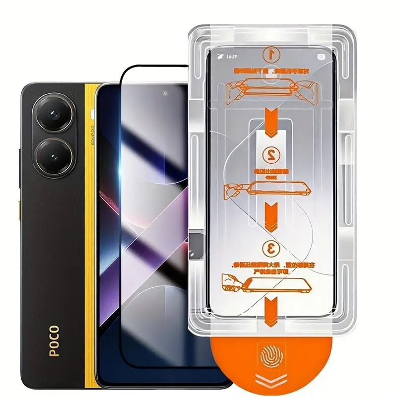 Tempered Glass Screen Protector with Installation Frame, 1 Count HD Screen Protector, Phone Accessories Compatible with Xiaomi POCO X7 Pro, Cover, Tempered Glass Film