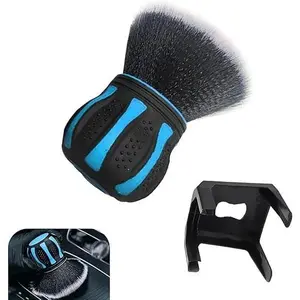 Car Detailing Brush, Ball-shaped Ultra Densely Soft-bristle Brush with Non-slip Handle, Interior Cleaning Beauty Tool with Storage Rack, Universal for Car AC Vent Seat Center Console