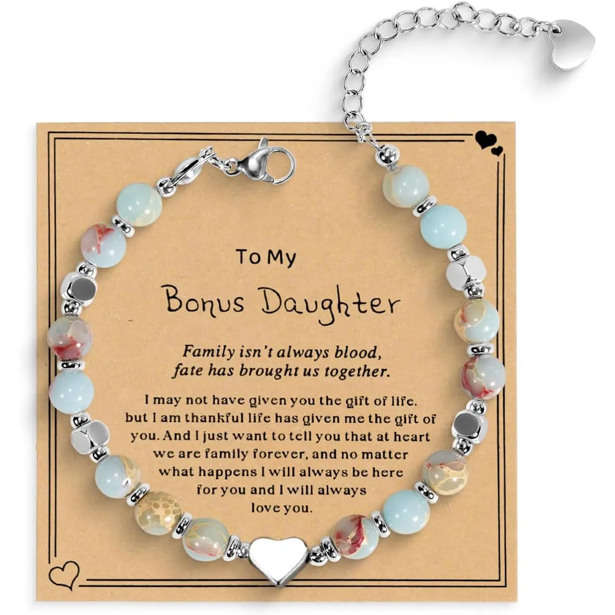Women's Beaded Stretch Bracelets - Inspirational Sometimes You Forget You're Awesome Friendship Jewelry, Dainty Birthday Gift for Best Friends, Mom, Sister, Daughter
