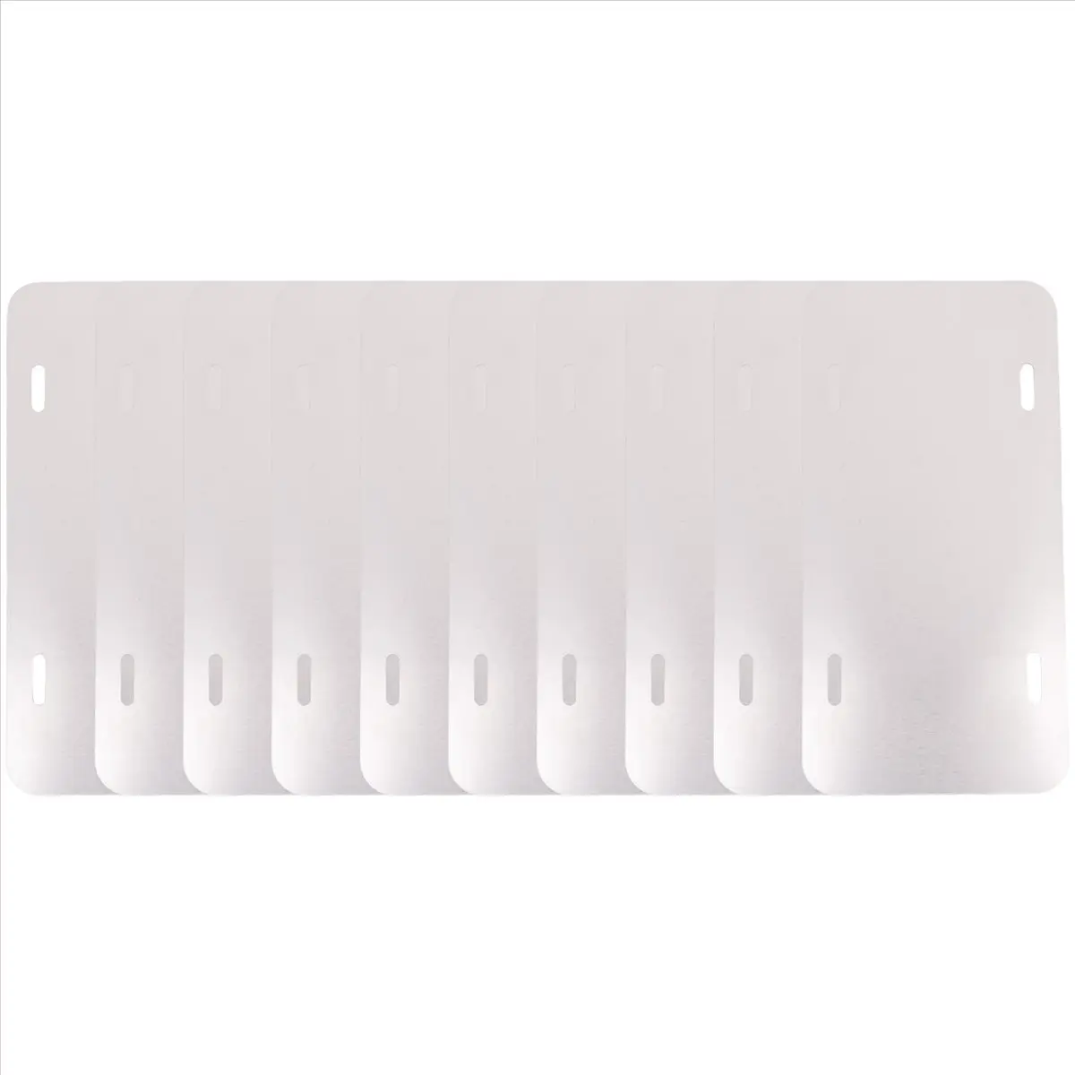 10-Pack 6x3 In High Strength Aluminum Sublimation License Plate Blanks - Heat Transfer for DIY Users, Toy Cars, Easy Installation, Waterproof Household License Plate Tags