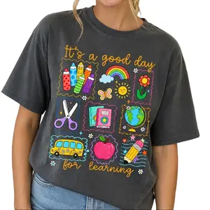 Comfort Colors Elementary Teacher Shirt, It’s A Good Day For Learning Tee, Retro Back To School Classroom Shirt, Preschool Teacher Gift - KRYVANT