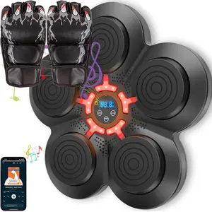 Music Boxing Machine with Gloves, 1 Count Smart Wall Mounted Punching Machine with 9-level Speed & Mode Adjustment, Boxing Game Training Equipment, Protective Gear