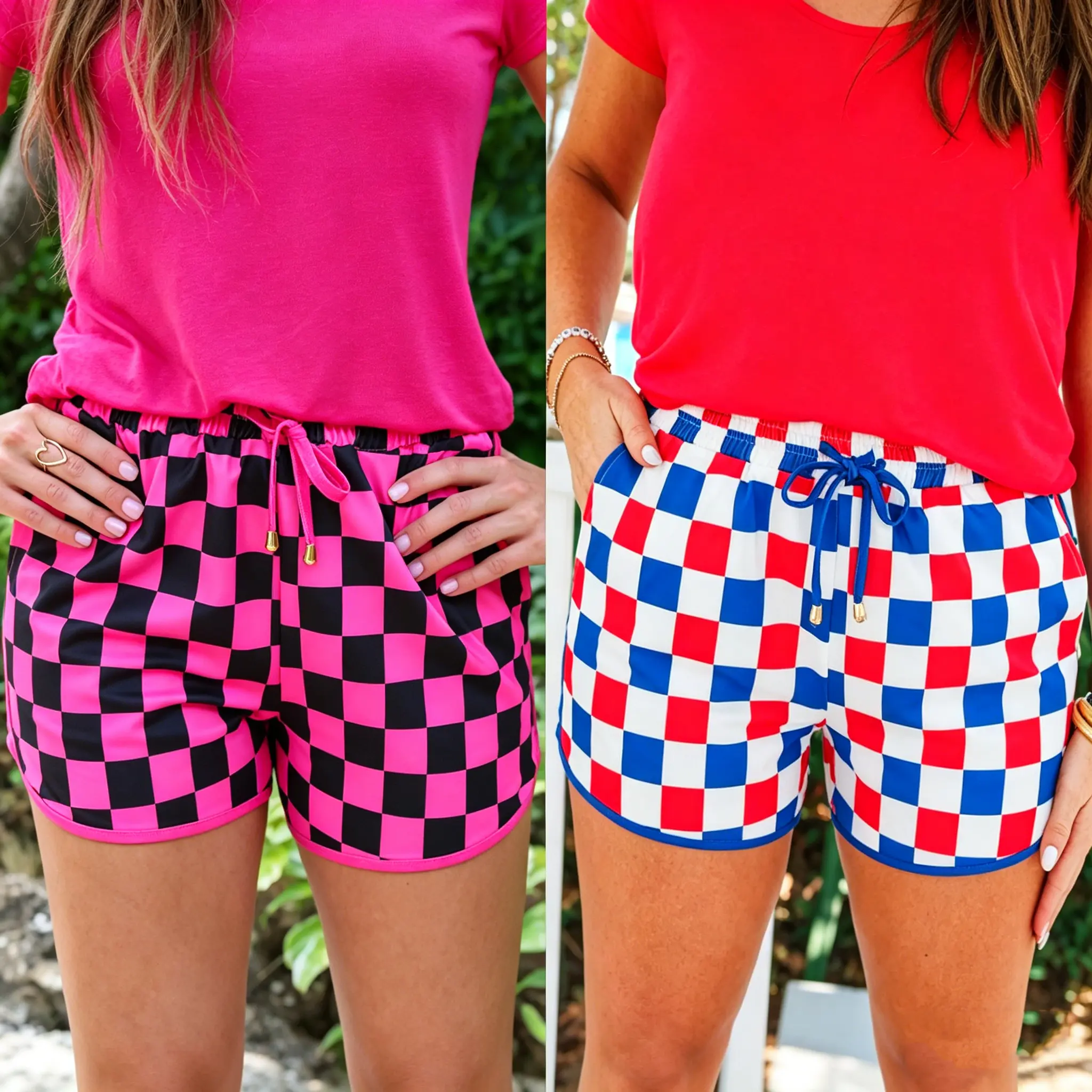 Pink and Black&Red and Blue