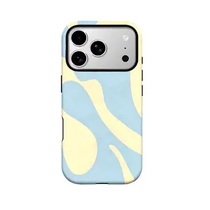 Gentle and low saturation color blocking design, durable and shock-absorbing glossy 2-in-1 phone case, suitable for iPhone 17, 16, 15, 14, 13, 12, 11 X, Samsung and other series models, can be given as a holiday gift to friends or home