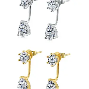 Ear Jacket stud earrings s925 Elegant Casual