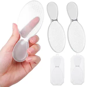 LMMAKE Nano-Glass Foot File with Dual-Action Sides for Callus Removal & Pedicure Ergonomic Design Transparent Manicure Nail Care 5.2cm x 12.9cm Portable Storage Box Included