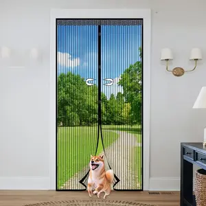 Large Magnetic Door Curtain, No Drill Installation, Automatic Magnet, Mosquito Barrier for Living Room Bedroom Balcony Entrance