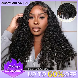 [NEW IN] OQ HAIR 13x6 Glueless Lace Frontal Wig Pre Everything Ear To Ear Burmese Curly Drawstring Wig Bleached Tiny Knots Beginner Friendly