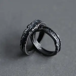 Creative abyss ring couple love personality men and women festival retro trend niche exquisite gift