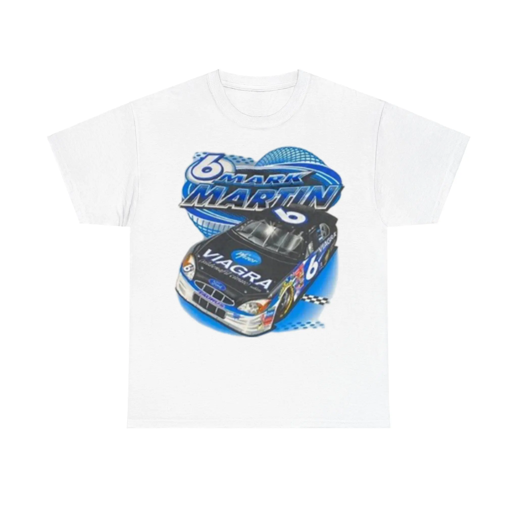 Vintage 2000s Mark Martin 6 Viagra Racing T-Shirt Stylish Tee for Everyday Looks