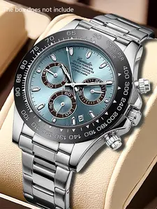 A men's and teenagers' round scale complex timing handsome, versatile, cool, personalized campus student multifunctional sports quartz watch Trendy multifunctional watch