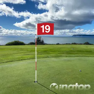 6ft Golf Flagstick, the 19th Hole Flag, 5-Section Design, ABS Hole Cup, For Backyard Practice Putting Green | Driving Range | Country Club, Gift Idea