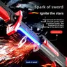 Safe and Non-Toxic Plastic Electronic Galaxy Warrior Lights-Up Sparkle Sword Toy for Boys, Kids Toys with Laser Spray Effect, Flashing LED Lights, Cool Laser Saber Sounds, Body Illumination, Cool Gifts for Kids