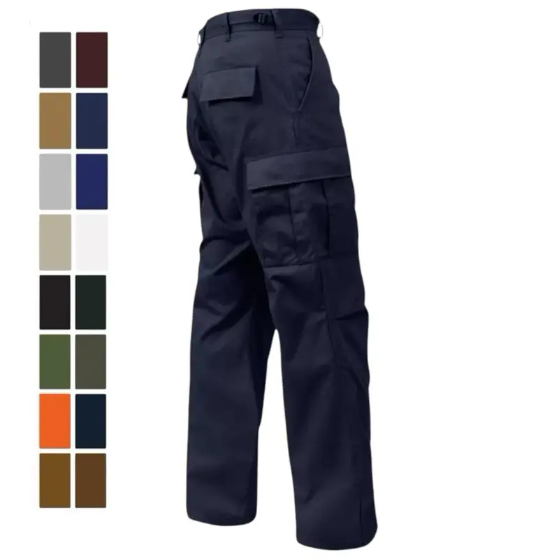 ROTHCO Women's Original Tactical BDU Cargo Pants - Basic, Comfortable Mid Waist Straight Leg, Plain Cotton-Polyester Fitted Fabric, Adjustable Waist Tabs, Button Fly, Drawstring Bottoms, Reinforced Seat/Knees, Pockets, Machine Washable for Everyday Wear,,