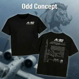 A-10 Warthog Blueprint Schematic Tee, Thunderbolt II GAU-8 Specs Shirt, Black Air Force Aviation Tee, Pilot Military Gift, Warplane Streetwear