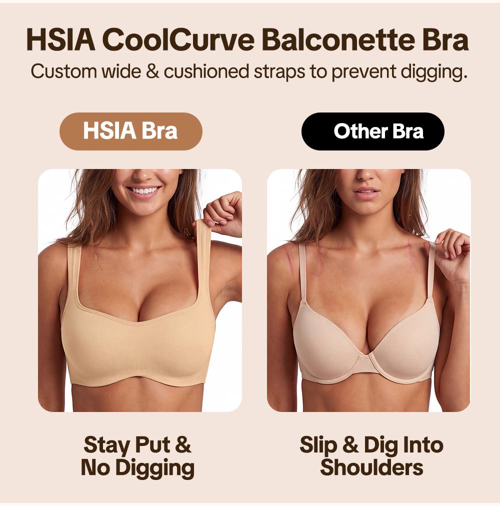 HSIA CoolCurve Unlined Plus Size Ice Silk Cooling 3D Curved Flexible Double Layer Cup Low Cut Balconette Bra Underwire Support Seamless Free Cut Scoop Square Neck Anti Spillage No Gapping Lightweight Side Smoothing Women Everyday Bra HSIA CoolCurve Unlined Plus Size Ice Silk Cooling 3D Curved Flexible Double Layer Cup Low Cut Balconette Bra Underwire Support Seamless Free Cut Scoop Square Neck Anti Spillage No Gapping Lightweight Side Smoothing Women Everyday Bra