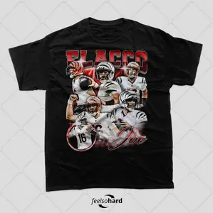 Joe Flacco Vintage Bootleg T-Shirt, Bengals Sport T-shirt, Video Games, Gift For Women and Man Unisex T-Shirt