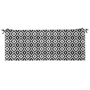 RSH Décor Foam Bench Cushion - Indoor Outdoor Use - 72” x 18” x 2” - Black & White Aztec Design - Made in USA