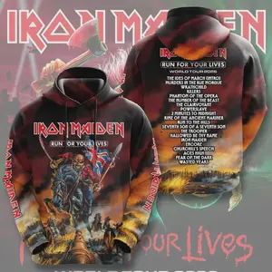 IronMaiden 3D Apparel Hoodie Print full 3d AOP Al Over Print