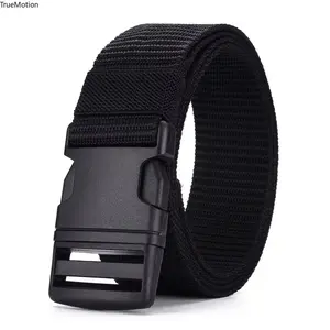 Tactical Belt for Men No Metal Buckle TSA Friendly Heavy Duty Nylon Webbing Quick Release Outdoor Work Hiking EDC Belt