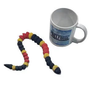 3D Printed Articulated Coral Snake by Tri-Dimension Prints