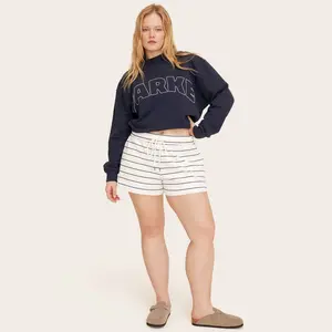 Women's High-Rise Drawstring Knit Pull-On Shorts - Parke