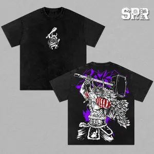 Prince of Elbaf - OP Graphic Tee Vintage Washed Shirt Unisex Streetwear Anime Merch Giant Warrior Tee Anime T-Shirt Gift for Anime Lovers