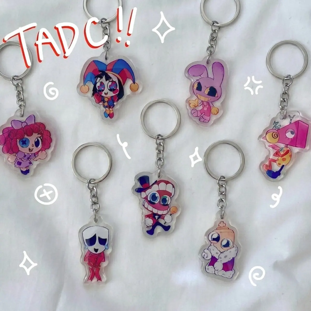 The Amazing Digital Circus Keychain, TADC Pomni, Jax Keychain