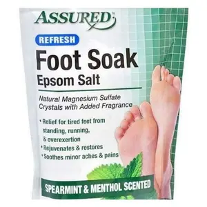 Assured Refresh Epsom Salt Foot Soak with Spearmint and Menthol Scent, 16 oz.
