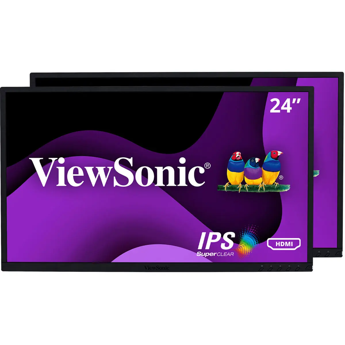 ViewSonic VG2448a-2-H2 24 Inch Full HD 1920x1080 IPS LED Backlit Monitor Display, 2-Pack (Without Stand)