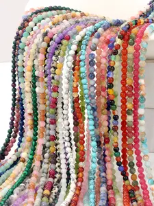 4mm Natural Crystal gemstone Beads, 15 Inch Jade Beads For Jewelry Making, DIY Necklace Bracelet Earring Accessorise, High Quality Handmade Materials About 90pcs Beads, DIY Beading Accessories
