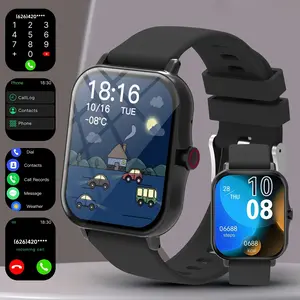 Smart sports watch with multiple adjustable sports modes, pedometer, music playback, phone calls, calculator, alarm clock, remote photography, ultra-clear large screen, party gift, suitable for Android and Iphone, Smartwatch For Fitness